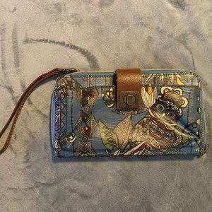 Sakroots Women's Artist  Smartphone Large Wallet Wrist Wallet